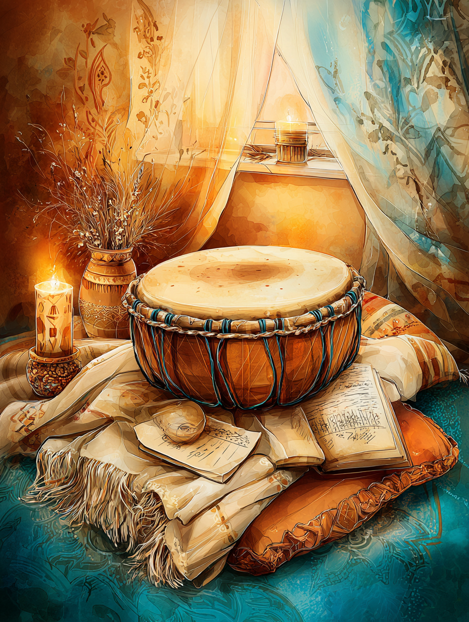Preparing for a medicine drum workshop in Sedona