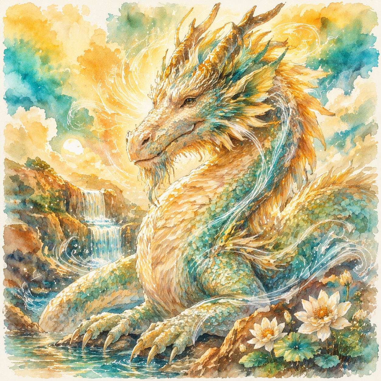 The Dragons — watercolor