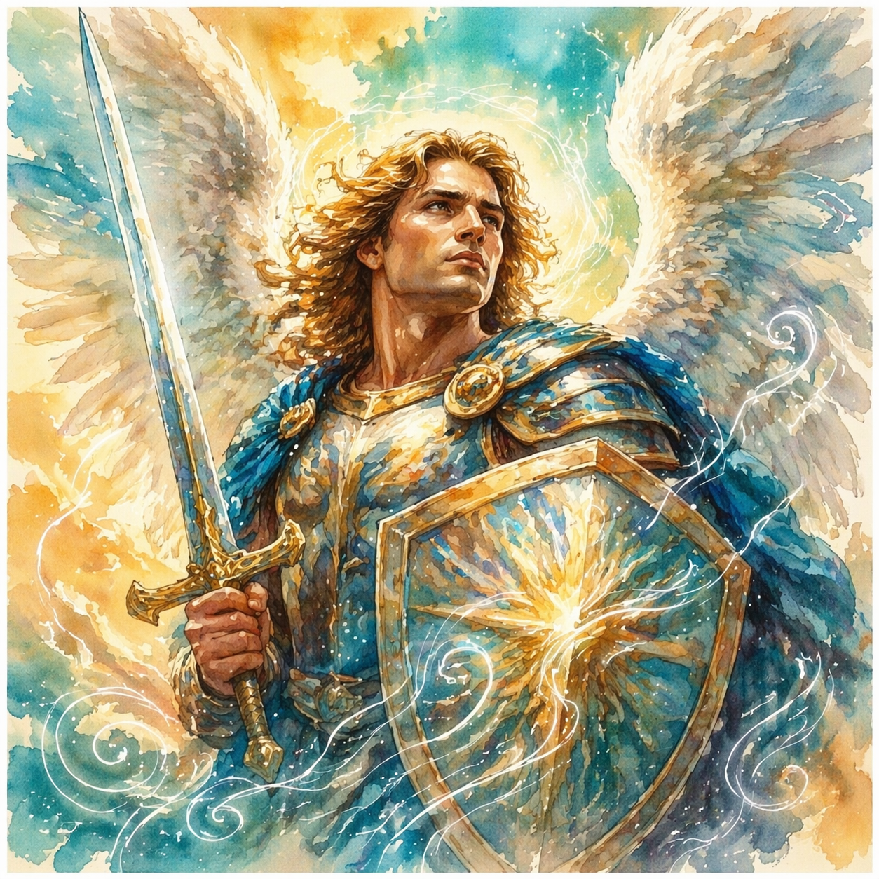 Archangel Michael — watercolor