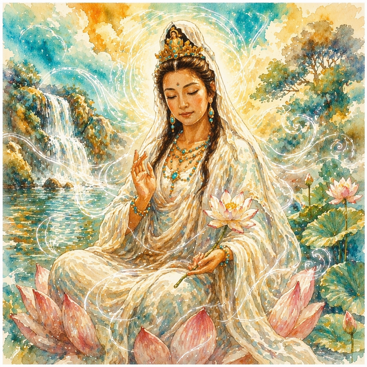 Quan Yin — watercolor