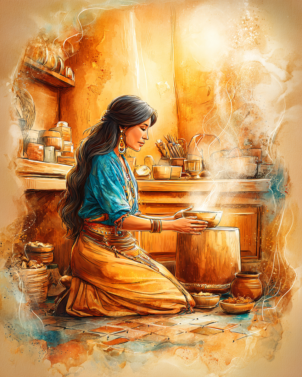 Gentle Thunder working with sacred smoke during a house clearing in Sedona