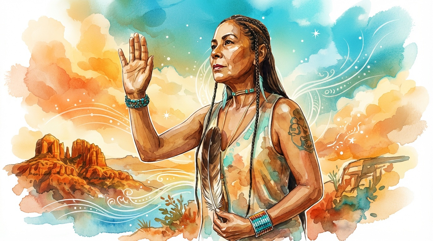 Medicine Woman with feather — Spiritual Counseling