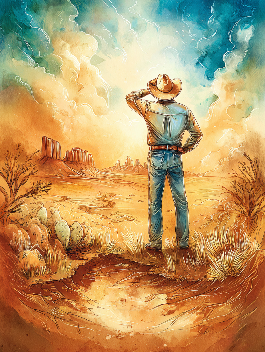 A man standing on his Sedona property sensing its energy